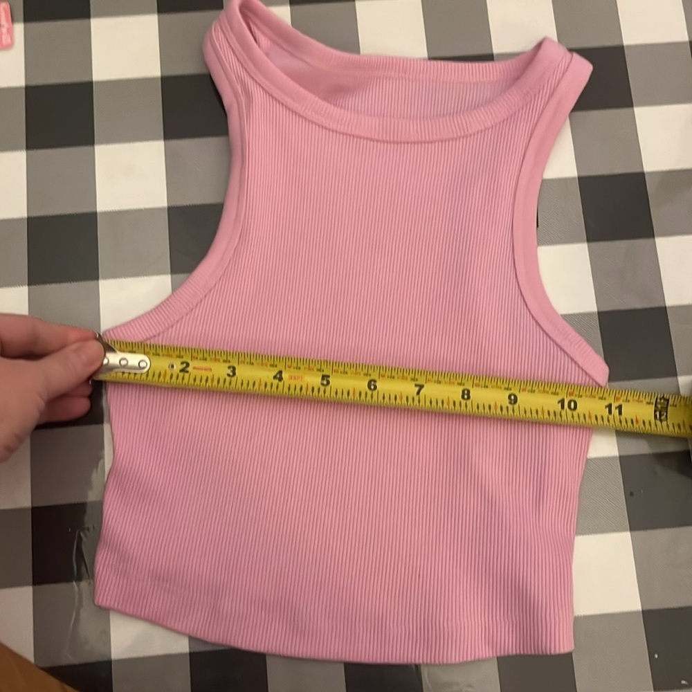 New Wild Fable Women’s Pink Ribbed Cropped Tank Top Size XXS NWT - Picture 8 of 9